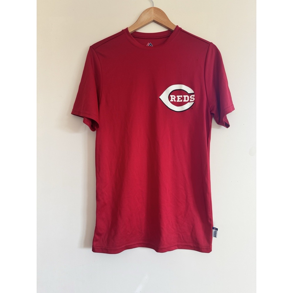Cincinnati Reds MLB Shirt Cool Active Wear Baseball Logo Small Majestic